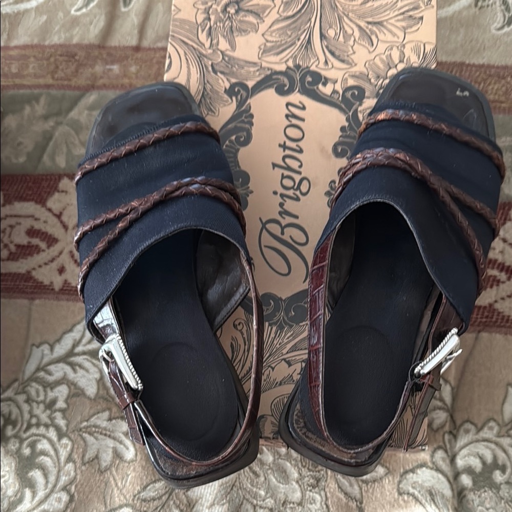 Brighton Black and Brown Sandals